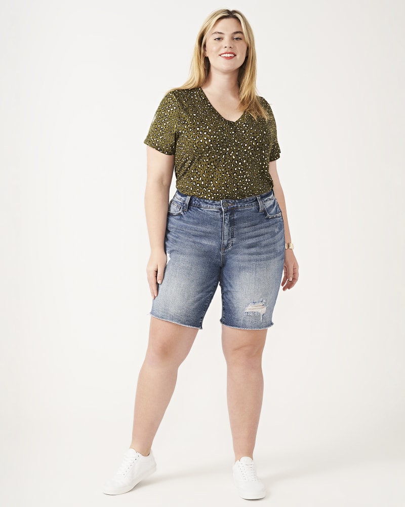 Plus size bermuda jean shorts cheap